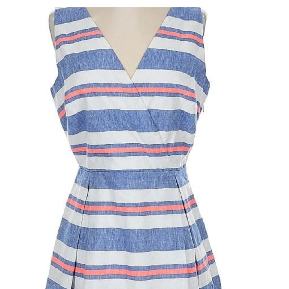 Vineyard Vines Blue and White Striped Midi Dress